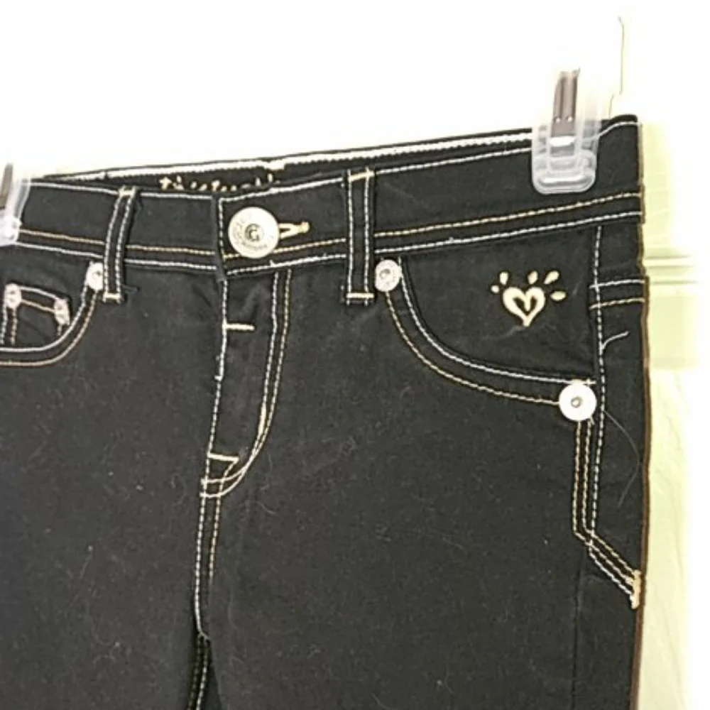Justice Girls Dark Wash Skinny Jeans 12 Slim